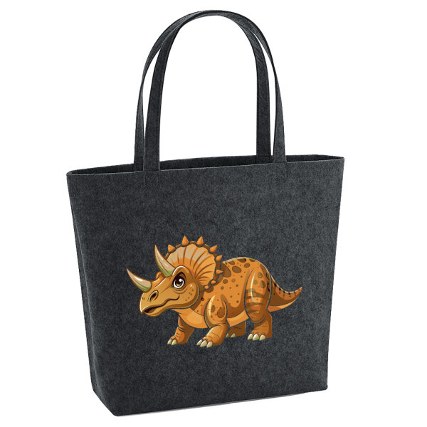 Filz Shopper Triceratops Dinosaurier 22 Liter