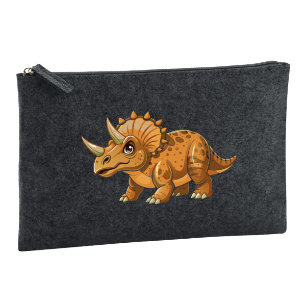 Kulturbeutel Triceratops Dinosaurier 1 Liter Charcoal