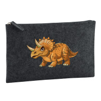 Kulturbeutel Triceratops Dinosaurier 1 Liter Charcoal