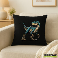 Kissen Velociraptor Dinosaurier 40x40cm