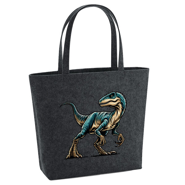 Filz Shopper Velociraptor Dinosaurier 22 Liter