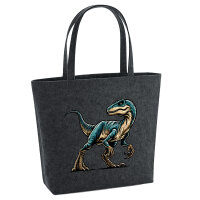 Filz Shopper Velociraptor Dinosaurier 22 Liter