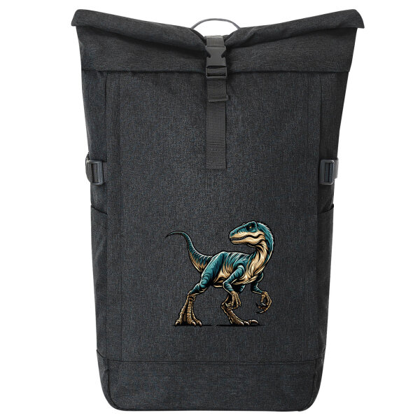 Kurierrucksack Velociraptor Dinosaurier 30-44 Liter Black Melange
