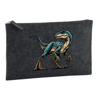 Kulturbeutel Velociraptor Dinosaurier 1 Liter Charcoal