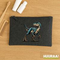 Kulturbeutel Velociraptor Dinosaurier 1 Liter Charcoal