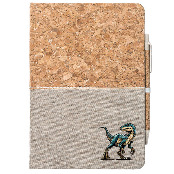 Notizbuch A5 Velociraptor Dinosaurier 80 Blatt inkl. Kugelschreiber