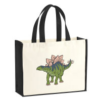 Jutetasche Stegosaurus Dinosaurier 21 Liter Black
