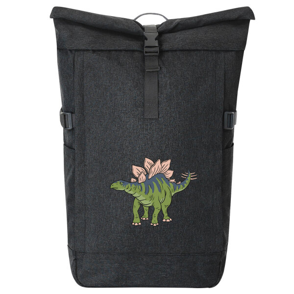 Kurierrucksack Stegosaurus Dinosaurier 30-44 Liter Black Melange