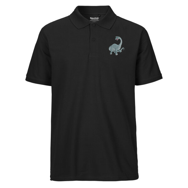 Herren Polo Shirt Brachiosaurus Dinosaurier