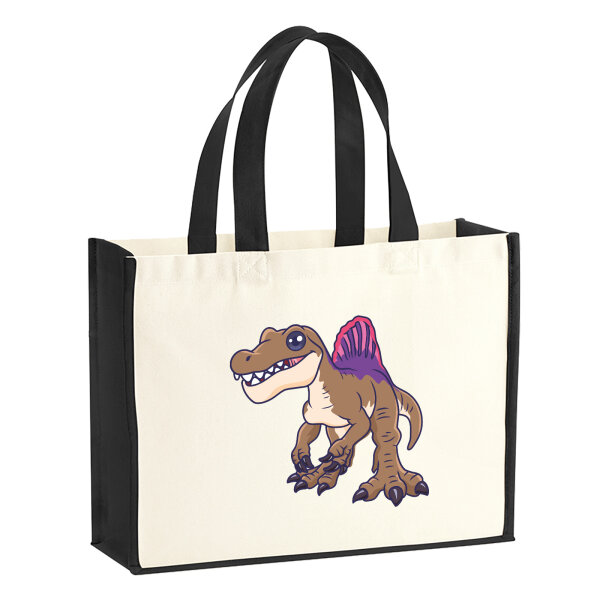 Jutetasche Spinosaurus Dinosaurier 21 Liter Black