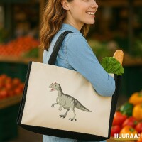 Jutetasche Allosaurus Dinosaurier 21 Liter Black