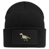 Beanie mit Patch Allosaurus Dinosaurier Black
