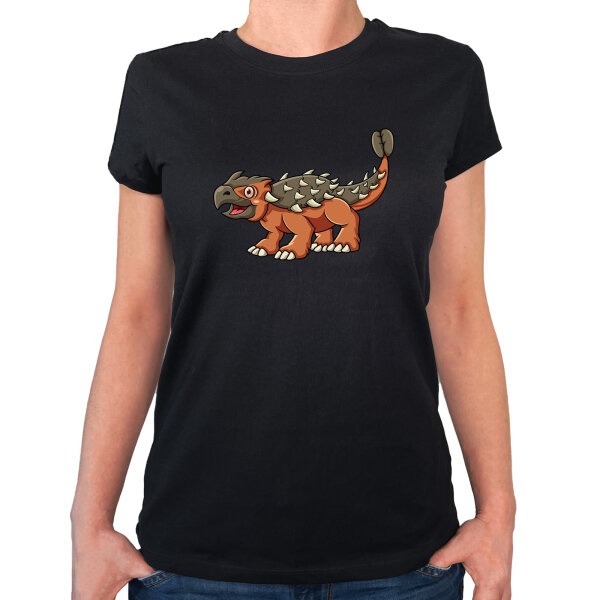 Damen T-Shirt Ankylosaurus Dinosaurier