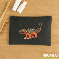 Kulturbeutel Ankylosaurus Dinosaurier 1 Liter Charcoal