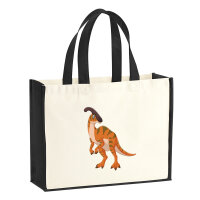 Jutetasche Parasaurolophus Dinosaurier 21 Liter Black