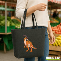 Filz Shopper Parasaurolophus Dinosaurier 22 Liter