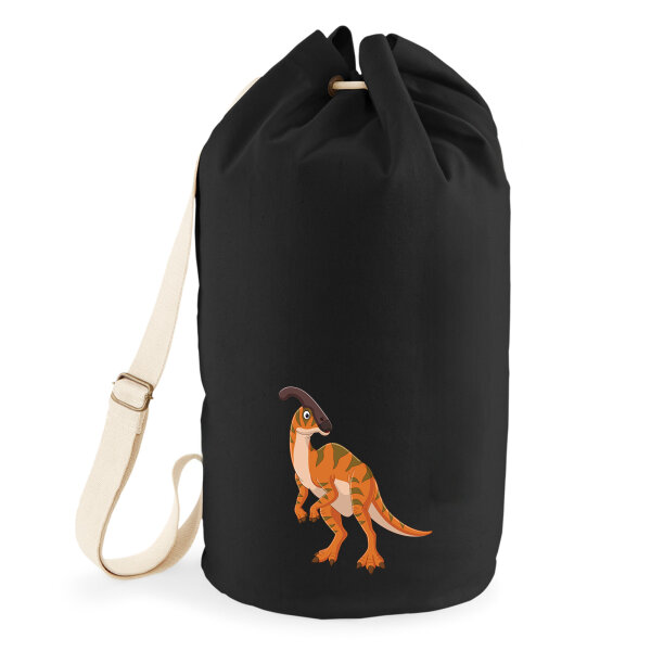 Seesack Parasaurolophus Dinosaurier 20 Liter Black
