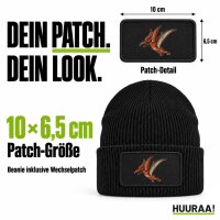 Beanie mit Patch Pteranodon Dinosaurier Black