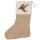 Weihnachtsstrumpf Pteranodon Dinosaurier Beige Jute