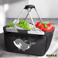 Einkaufskorb faltbar Orka Killerwal 20 Liter Black
