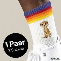 Unisex Socken Erdmännchen Comic Baumwolle