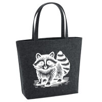 Filz Shopper Waschbär Comic 22 Liter