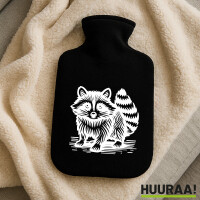 Wärmflasche Waschbär Comic