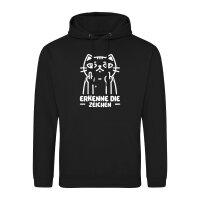 Unisex Hoodie Erkenne die Zeichen grimmige Katze