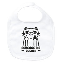 Baby Lätzchen Erkenne die Zeichen grimmige Katze...