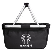 Einkaufskorb faltbar Fragen? grimmige Katze 20 Liter Black