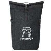 Kurierrucksack Fragen? grimmige Katze 30-44 Liter Black...