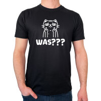 Herren T-Shirt Was? grimmige Katze