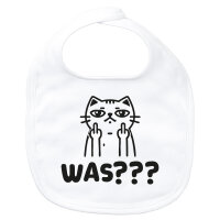 Baby Lätzchen Was? grimmige Katze Klettverschluss