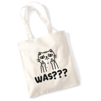 Jutebeutel Was? grimmige Katze 10 Liter