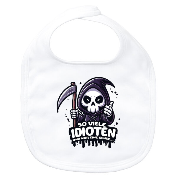 Baby Lätzchen So viele Idioten nur eine Sense Sensenmann Klettverschluss