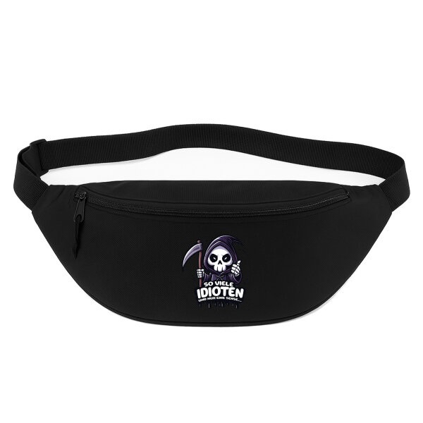 Bauchtasche So viele Idioten nur eine Sense Sensenmann 2,5 Liter Black