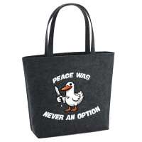 Filz Shopper Peace was never an option Gans 22 Liter