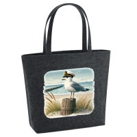 Filz Shopper Käpitän Möwe Strand...