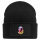 Beanie mit Patch Fußballspieler bunte Silhouette Black