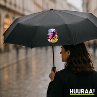 Regenschirm Fußballspieler bunte Silhouette 98cm...