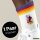 Unisex Socken Fußballspieler bunte Silhouette Baumwolle