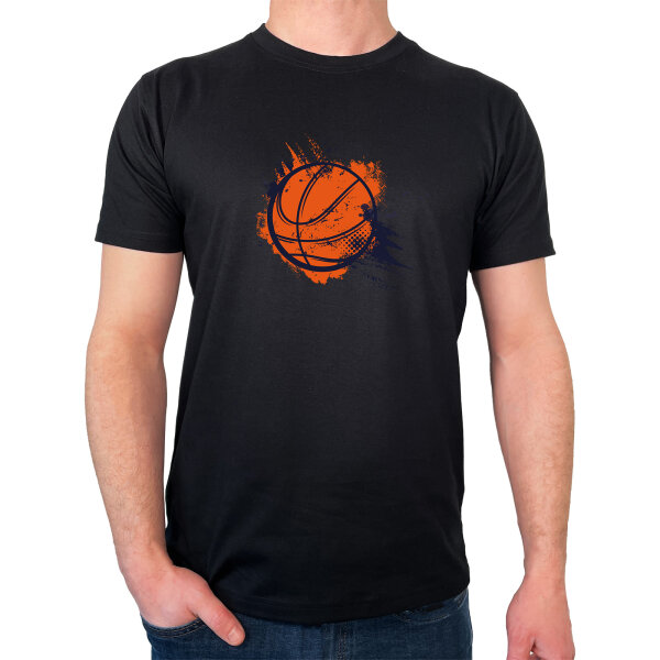 Herren T-Shirt Basketball bunt