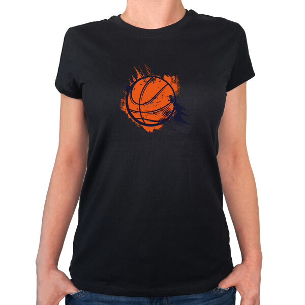 Damen T-Shirt Basketball bunt