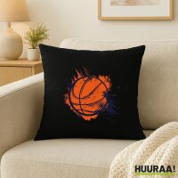 Kissen Basketball bunt 40x40cm