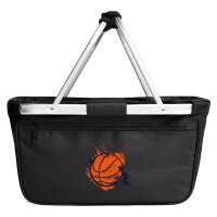 Einkaufskorb faltbar Basketball bunt 20 Liter Black