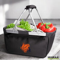 Einkaufskorb faltbar Basketball bunt 20 Liter Black