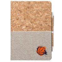 Notizbuch A5 Basketball bunt 80 Blatt inkl. Kugelschreiber