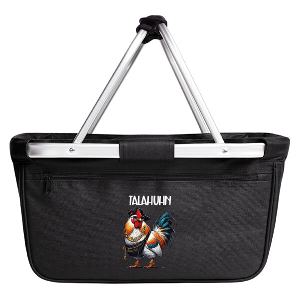 Einkaufskorb faltbar Talahuhn Meme Talahon 20 Liter Black