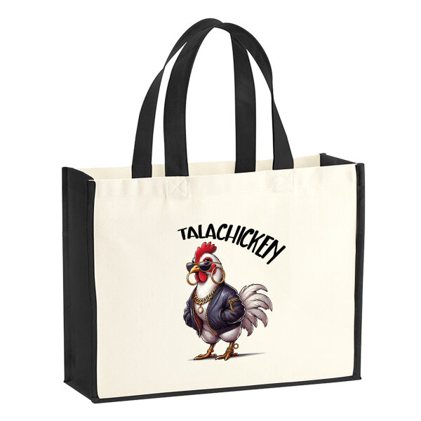 Jutetasche Talachicken Meme Talahon 21 Liter Black