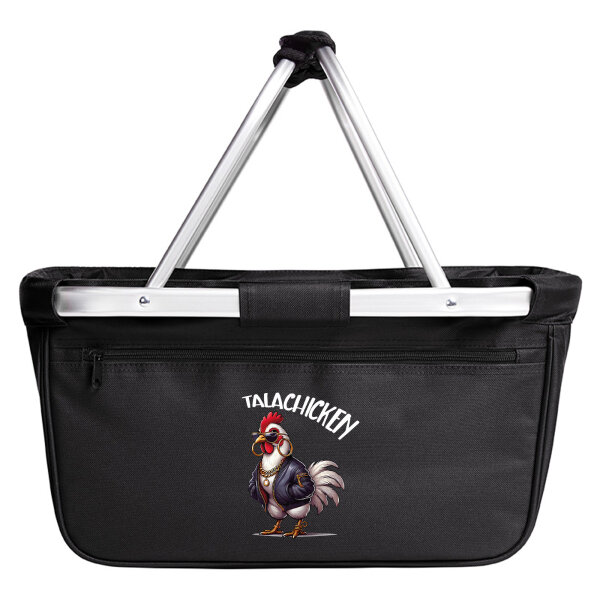 Einkaufskorb faltbar Talachicken Meme Talahon 20 Liter Black
